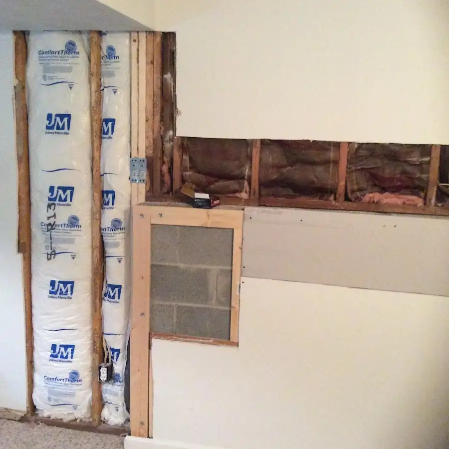 Wall insulation replacement during Contents Cleaning & Restoration in Portage